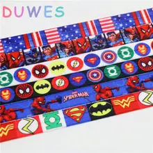 DUWES 5/8 '' super hero Американский marvel печатных Сложите эластичный враг Повязка На Голову Повязка на голову, для художественного оформления ногтей, ручная работа OEM D720