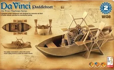 

Free shipping Academy 18130 Leonardo Di Serpiero Da Vinci Machines Series:Paddleboat Plastic Model kit