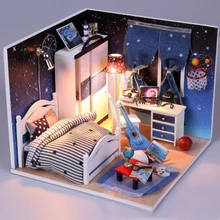 Mylb звезда 3D деревянная коробка ручной работы кукольный домик миниатюрная коробка милый мини кукольный дом сборные наборы подарочные игрушки M008