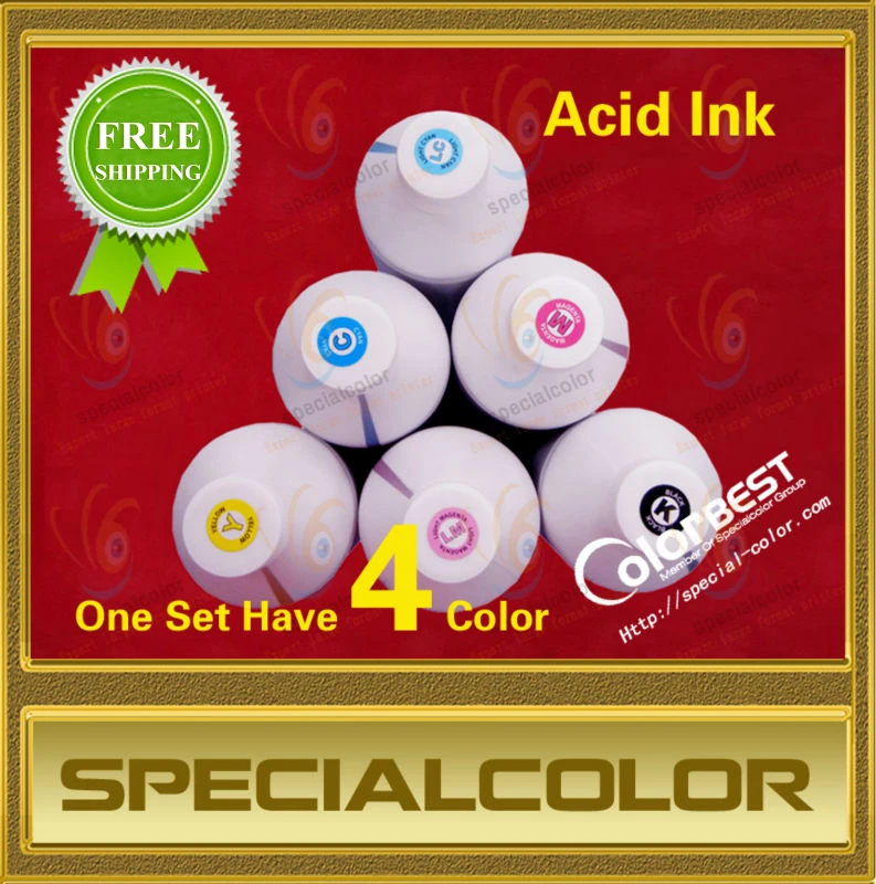 

4Colors/Set Factory Direct Fabric Textile Acid Ink for Galaxy/Infiniti/Wit-color/Alpha,etc