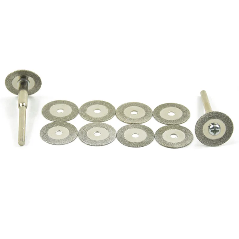

Useful 5PCS 22mm Emery Diamond cutting blades Drill Bit+1 Mandrel for Dremel