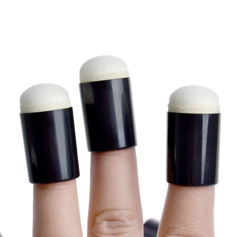 Hot Offer ELERA 40pcs/lot Sponge Finger Daubers Foam With Box Finger