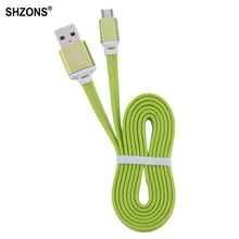 100cm Noodle Micro USB Cable Charge & Sync Data Cord for Samsung S6 S7 Note 7 for Android Phone Light in Dark Charger Cable X177