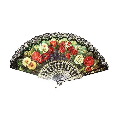 Spanish Hand Fan Decorative Design Beautiful folding fan Great for keeping cool folds into small space Decorated with lace | Дом и сад