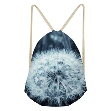 ThiKin 2019 Dandelion Print Sack String Backpack Youth Girl Small Mochila Drawstring Bag Woman Shopping Shoulder Back Pack