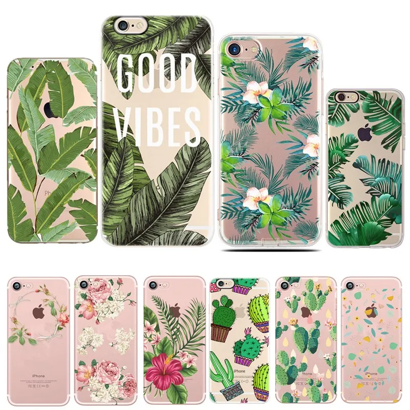 Leaf Flowers Plants Ultra-thin Canvas Silicon Phone Case For iphone 7 8 6 6s Plus X Xs 5 5s Cloth Silicone Soft Protective Cover |