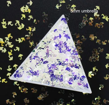 

50g/pack, Mouse/Diamond/Snowflake/Umbrella Shapes Sequins, Blue Purple Colors Shining Slices 3D Nail Art Glitters Paillettes