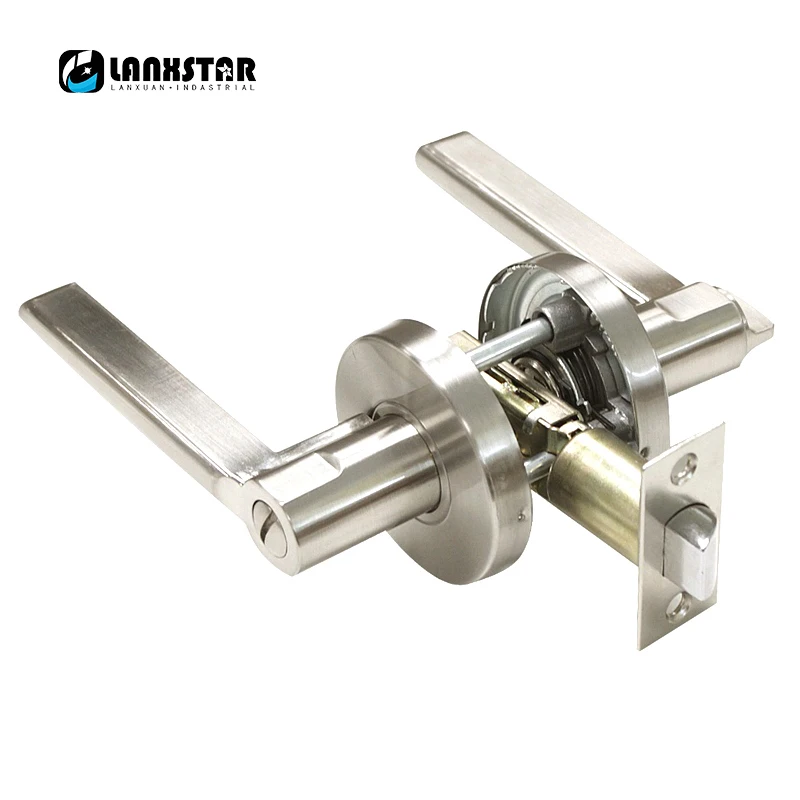 Security Door Lock 304 Stainless Steel Safety Single Spring Bolt
