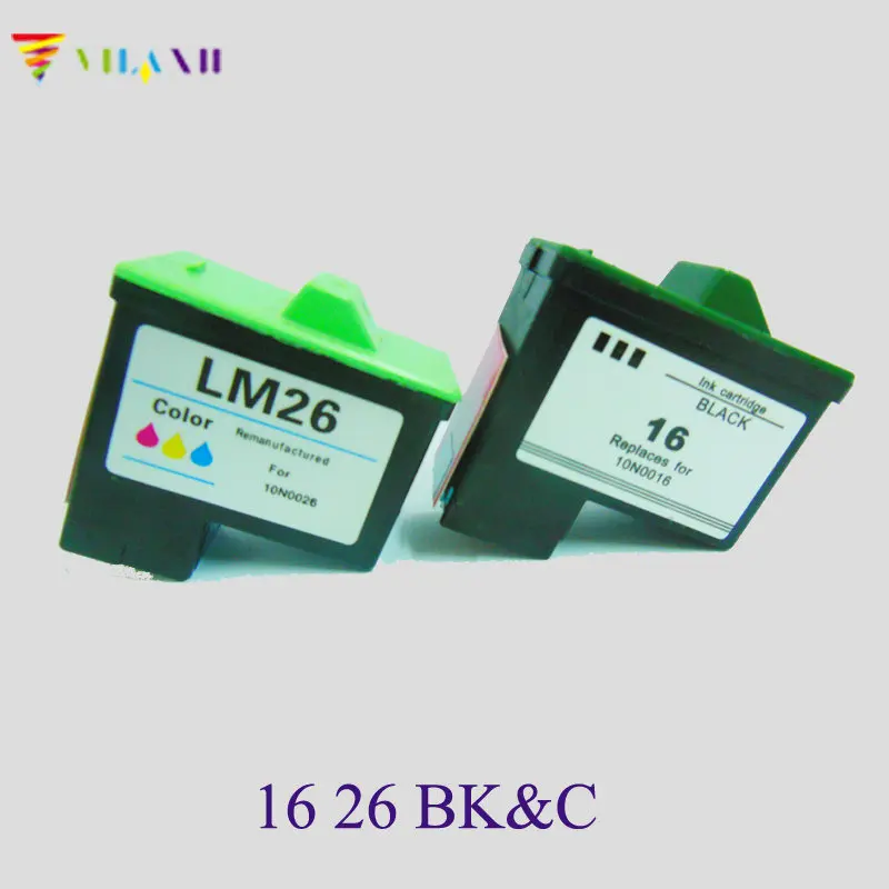 Vilaxh 2 шт. для Lexmark 16 26 чернильный картридж Z605 Z615 Z645 Z611 Z617 i3 Z13 Z23 Z25 Z33 Z35 Z513 Z515 Z603 X2250