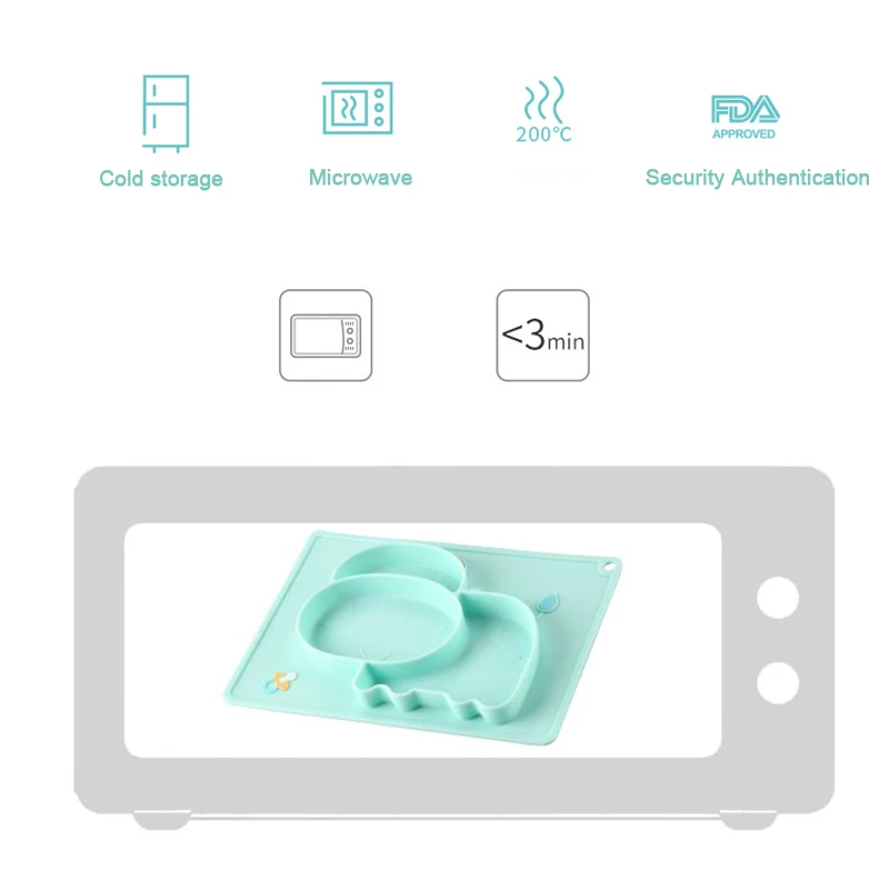 Children Tableware Baby Plate Food Feeding Bowl Dishes with Suction Cup Kids Silicone Container Toddler Dinnerware Placemat Cute Children Tableware Baby Plate Food Feeding Bowl Dishes with Suction Cup Kids Silicone Container Toddler Dinnerware Placemat Cute