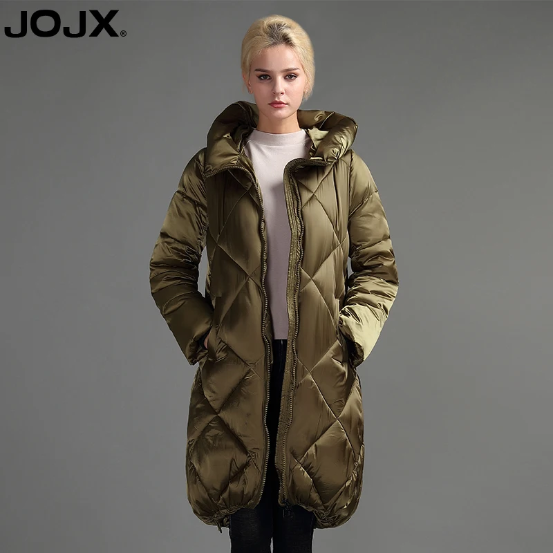 Женская длинная куртка пуховик JOJX зимняя парка с подкладкой теплая пуховая 2019|woman