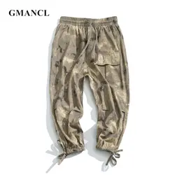 Gmancl новые осенние мужские камуфляжные уличные повседневные штаны в стиле хип-хоп с несколькими карманами модные хлопковые мужские