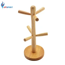 Upspirit дерево форма подстаканник Съемная 6 крючков кружка, кофейные чашки сушильный крючок для склада Органайзер подставка бытовые принадлежности