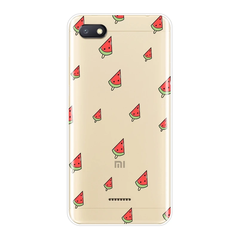 Силиконовый чехол для телефона Pocophone F1 Xiaomi Redmi S2 6A 5 Plus 4A арбузный красный Note 6 Pro 5A