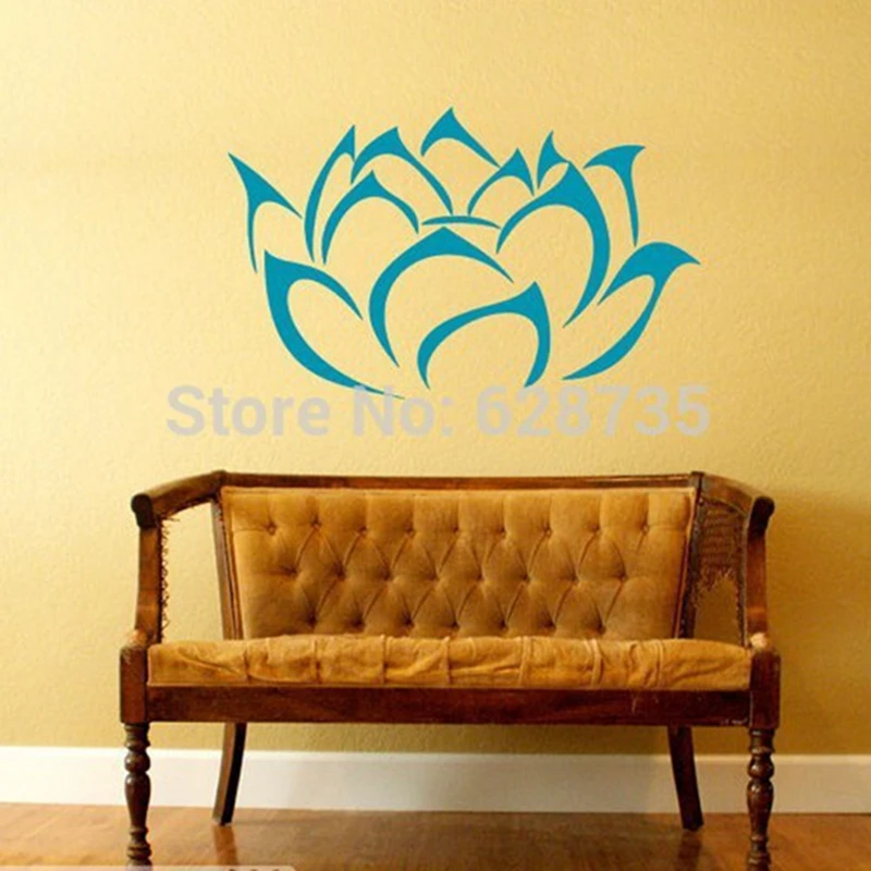 Lotus flower виниловая наклейка на стену blossom Наклейка Бесплатная доставка T3018|vinyl wall