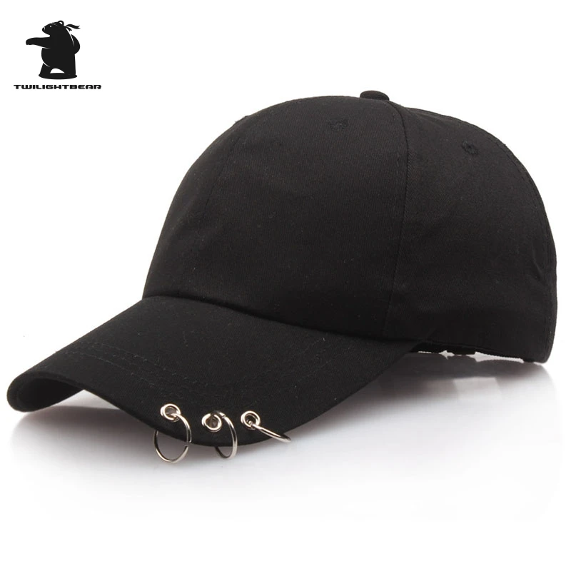 Buy New Fashion Solid Baseball Cap Designer Metal Ring