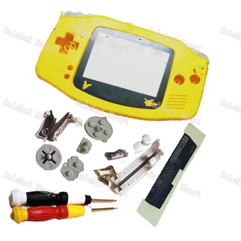 

Yellow Color Case Carton Plastic Lens Full Set Shell Game Advance Replace Housing For GameboyAdvance housing Console Shell