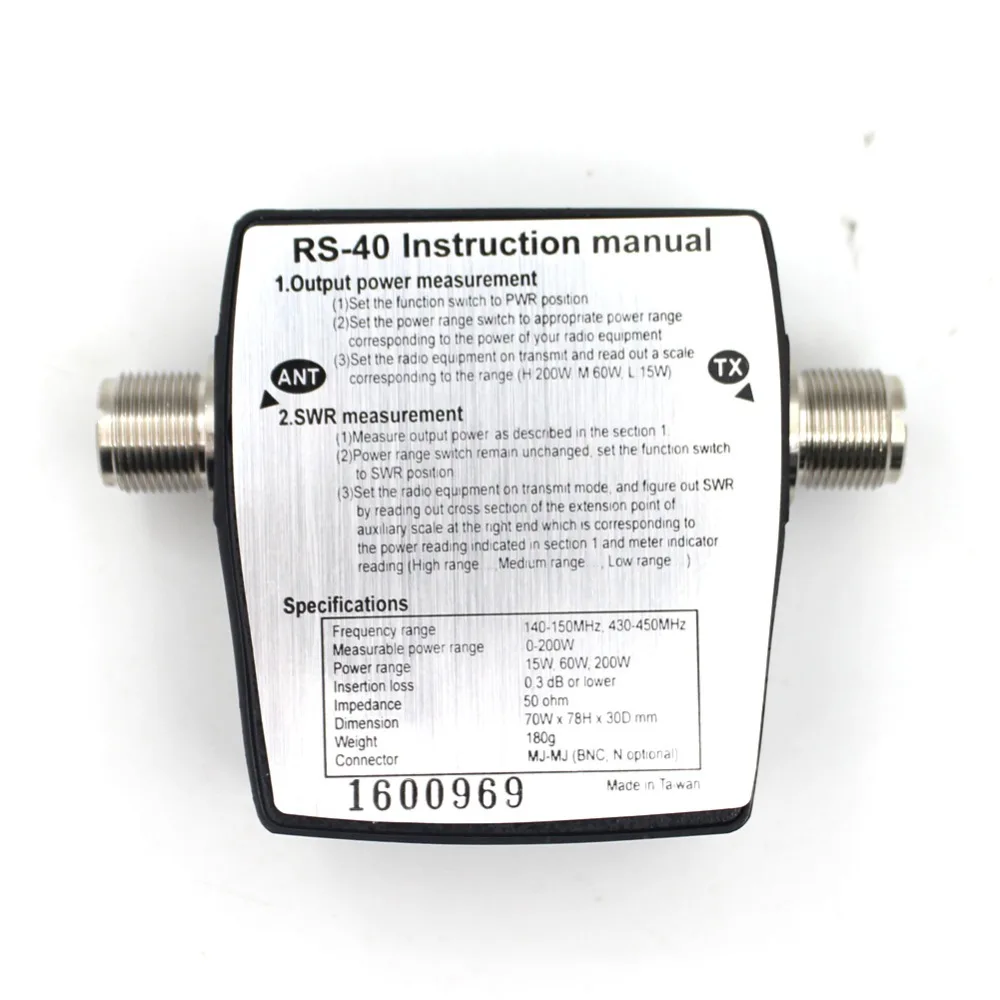 RS-40 SWR/Watt Meter NISSEI 125-525MHz UHF/VHF M