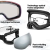Frameless Anti-Fog Ski Goggles Night Lens Box Set 100% UV400 Protection Ski Snowboard Anti-Slip Strap Snow Goggles for Men Women 3