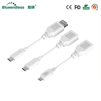 

OTG Transfer Cable Type C to USB A Cable Micro Type C to USB3.0 USB2.0 Port Data Line Plastic comb for mobile phone Tablet PC