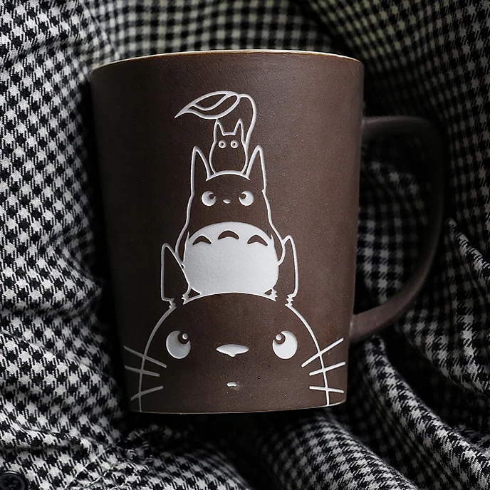 Милый мультфильм Tonari No Totoro керамика кофейная кружка аниме большой емкости Шиншилла чайная чашка с крышкой Ложка Рождественский подарок