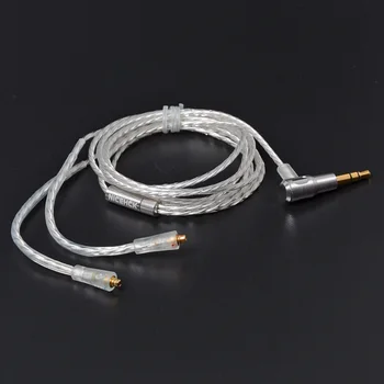 

NICEHCK 3.5mm MMCX Cable Silver Plated L Bendling Plug Earphone Upgrade Use For SE535 SE846 NICEHCK DT600 DT500 With Ear Hook