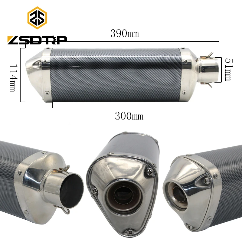 ZSDTRP CBR650 Universal modificado escapar Moto Akrapovic de Escape de Scooter de motocicleta de la bici de la suciedad silenciador tubo MT03 MT09 ER6N Z750