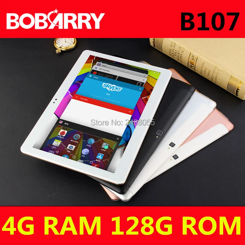 2017New Tablets Android 6.0 Octa Core 4G+128GB ROM Dual Camera and Dual SIM Tablet PC Support OTG WIFI GPS 3G bluetooth phone