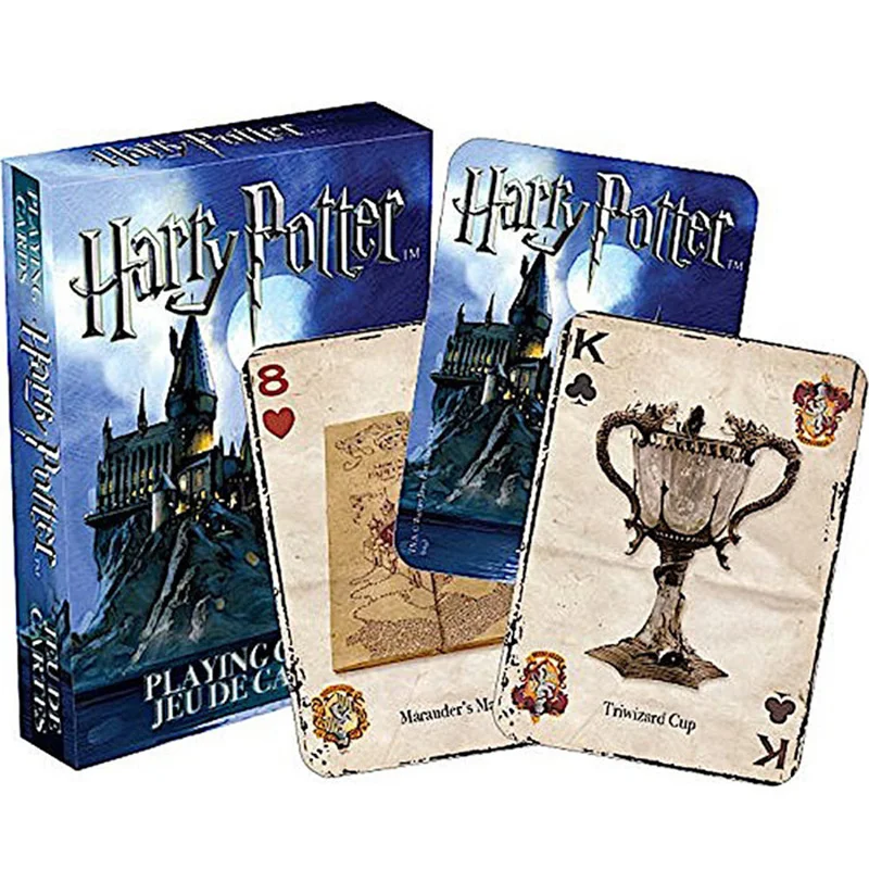 

Harri Potter Playing Game Cards Hogwarts House Collection Badges Symbols Castle Crests 2 Patterns English magic Fun Kid Toy Gift