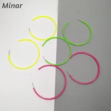 3 цвета акриловая смола большой круг обруч серьги для женщин открытые круглые серьги 75 мм модные преувеличенные современные серьги