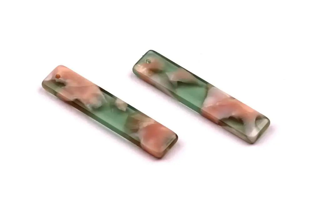 

Acetate Acrylic Earring Charms - Stick Shaped Pendant Earring - Jewelry accessories - 6pcs/lot - 34.03x7.57x2.63mm - AC1026