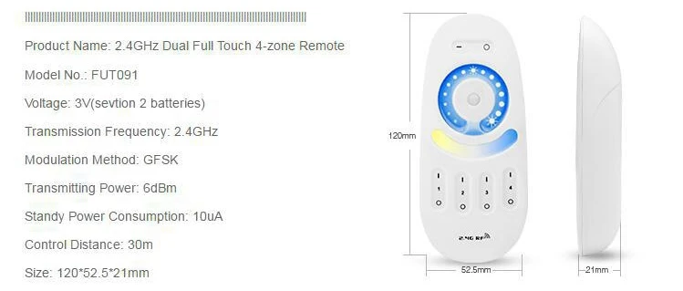 Mi. Light беспроводной диммер 2,4G RF пульт дистанционного управления для RGB/RGBW/RGBCCT/двойной белый DC12V-24V светодиодные полосы света