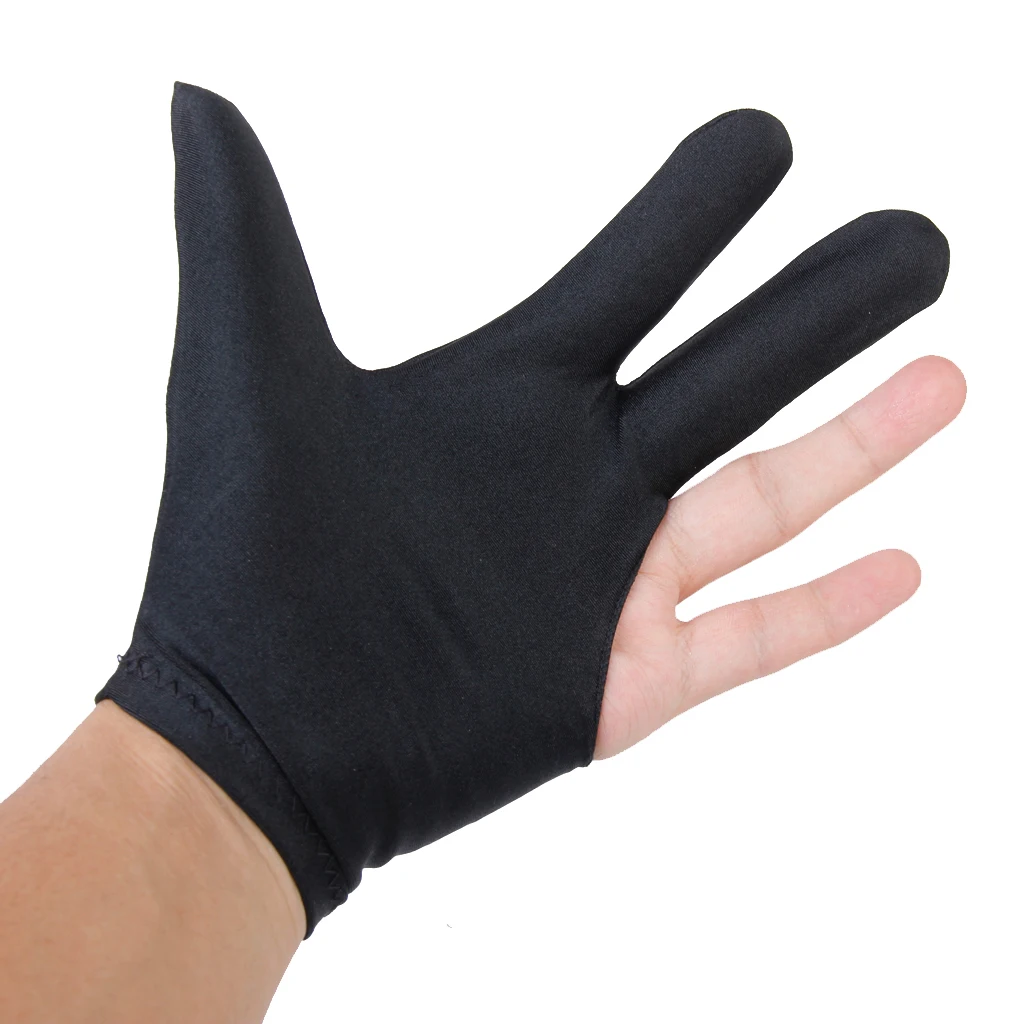 10 Pieces 3 Finger Billiard Snooker / Pool Cue Glove + Pool Cue Bridge Head Snooker Billiard Accessories for Men and Women