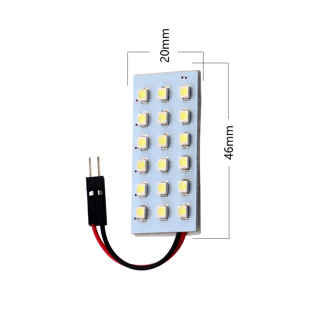 YSY 2 шт. Белый светодиодный Панель 18SMD 1210 автомобиль интерьера Потолочные плафоны