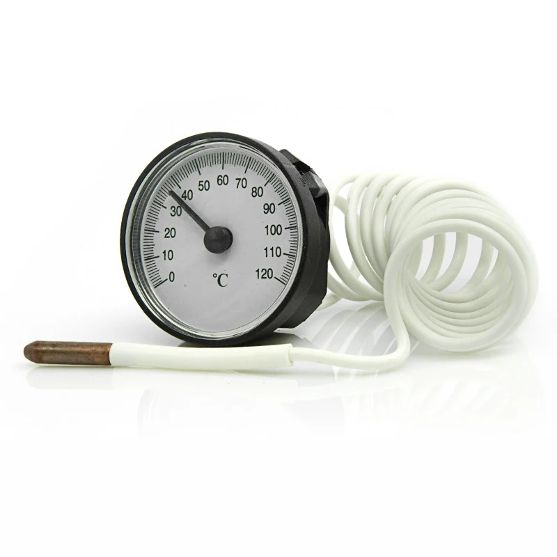 

0-120 Degree Water Temperature Gauge Pointer thermometer with Temperature probe for heating system Temperature control