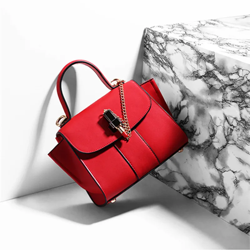 

A2045 Famous brand women Chains bags 2017 new genuine leather handbag Trapeze bags Totes Wings party crossbody messenger bag