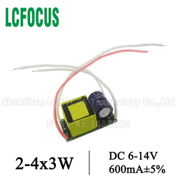 

10pcs LED Driver DC 6-14V Current 600mA 2-4x3W led drivers Lighting transformer For 9W 9W 12W Spotlights Bulb Stage Light