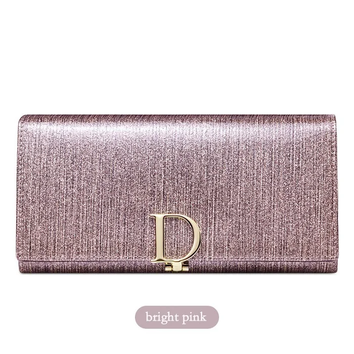 Модный женский кошелек, двойной длинный кошелек, кошелек из натуральной кожи, Большой Вместительный женский кошелек, Женская сумочка, сумка для кредитных карт - Цвет: Brgiht Pink