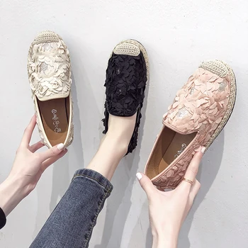 

2019 spring new wild casual fisherman shoes lazy flat shoes women's shoes