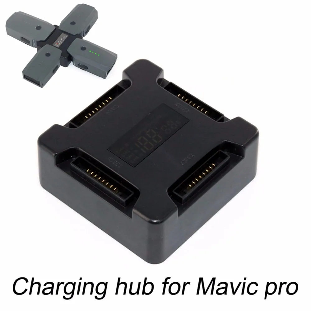 4 in 1 Battery Charging Hub for DJI Mavic Pro Platinum Smart Multi Battery Intelligent Charging Hub With LCD Display Portable 4 in 1 Battery Charging Hub for DJI Mavic Pro Platinum Smart Multi Battery Intelligent Charging Hub With LCD Display Portable