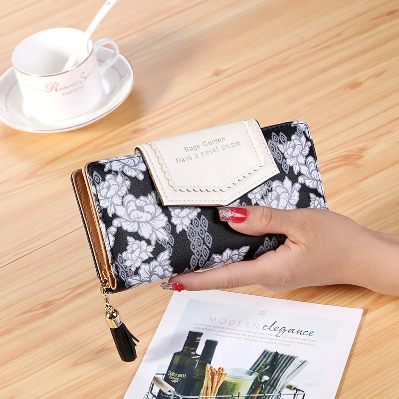 

Kagome Fashion Wallet Women Luxury Female Carteira Feminina Wallets Ladies PU Leather Zipper Purse Card Holders Clutch Money Bag