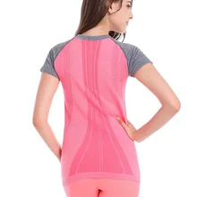 Женская беговая рубашка для бодибилдинга, спортивные костюмы для фитнеса, быстросохнущие топы, футболка для занятий спортом, женская летняя одежда, футболка WA12