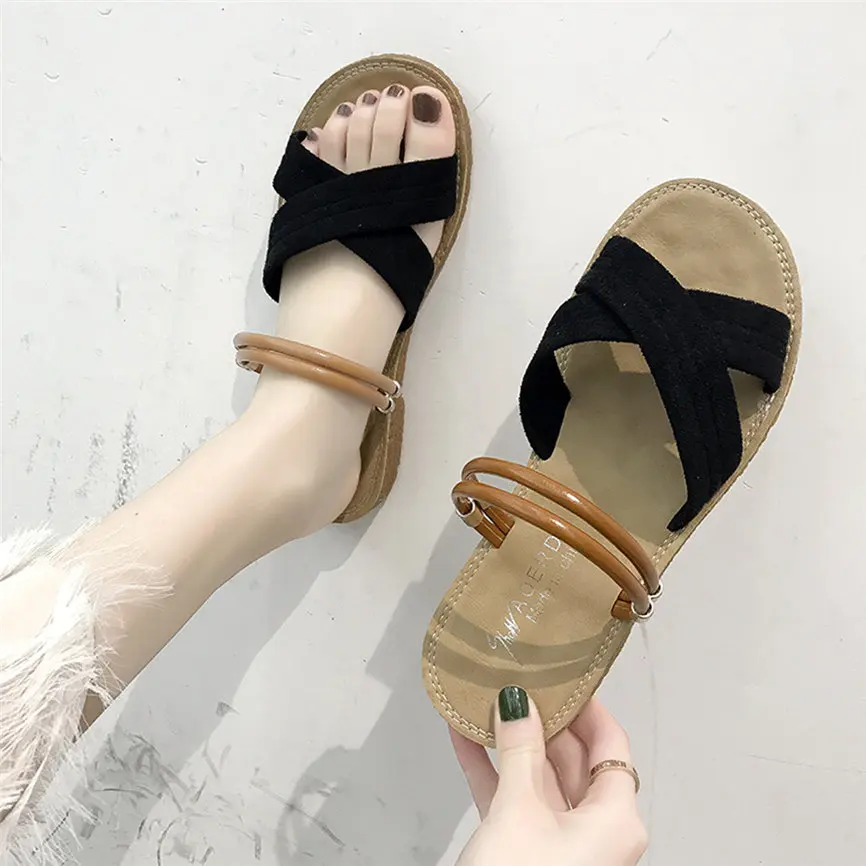 

Slippers Women 's Summer Women's Open Toe Shoes Fashion Flat Sandals Beach Slippers Roman Shoes For Girl