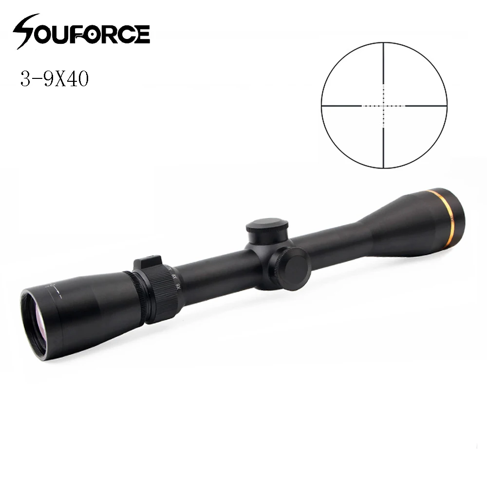 

Optical Rifle Scope 3-9x40 Sight Mil Dot Riflescopes Green Film Fit 25.4mm Mount Rail for Tactical Hunting