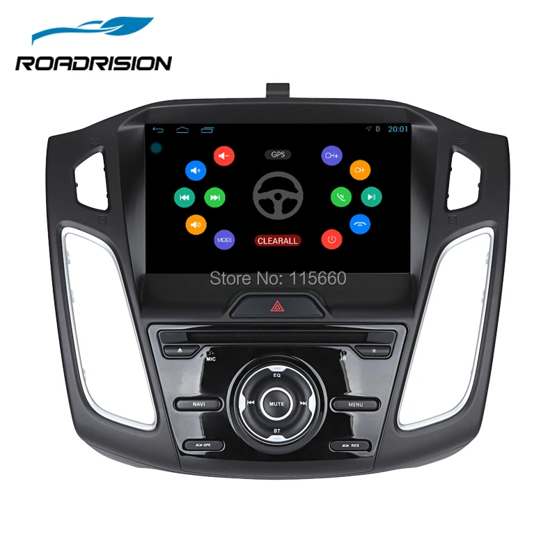 RoadRision 4 ядра 1024*600 автомобильный dvd плеер Android 6 0 радио для Ford Focus 3 2012 2013 2014 2015 с BT wi fi