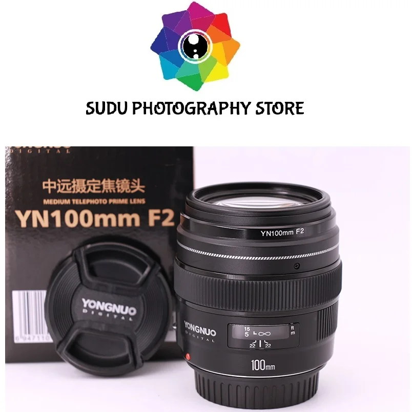  YONGNUO YN100mm F2 AF MF Large Aperture Auto Focus Lens for Canon For Nikon
