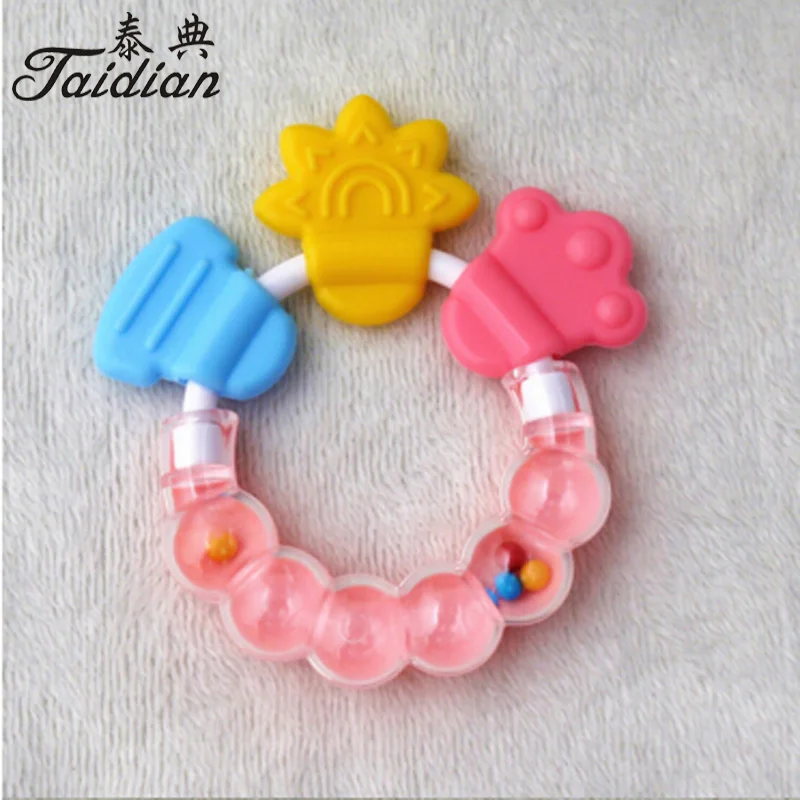 Taidian Baby Teether Silicone Teethers Baby Teething Ring For Tooth Chewing Training Tooth Toddler 85106mm