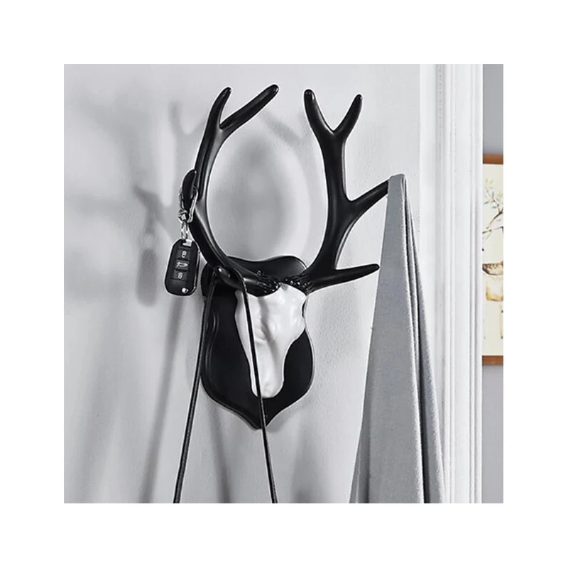 

Wall hanging Deer Antlers Design Wall Hooks Sculpture Modeling Animal Hooks For Hat Clothes Jewelry Hanger Rack Wall Decoration