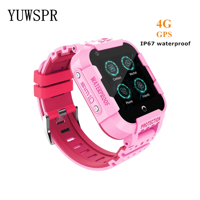 Новый 4G дети gps трекер smart watch IP67 Водонепроницаемая камера фунтов WI FI