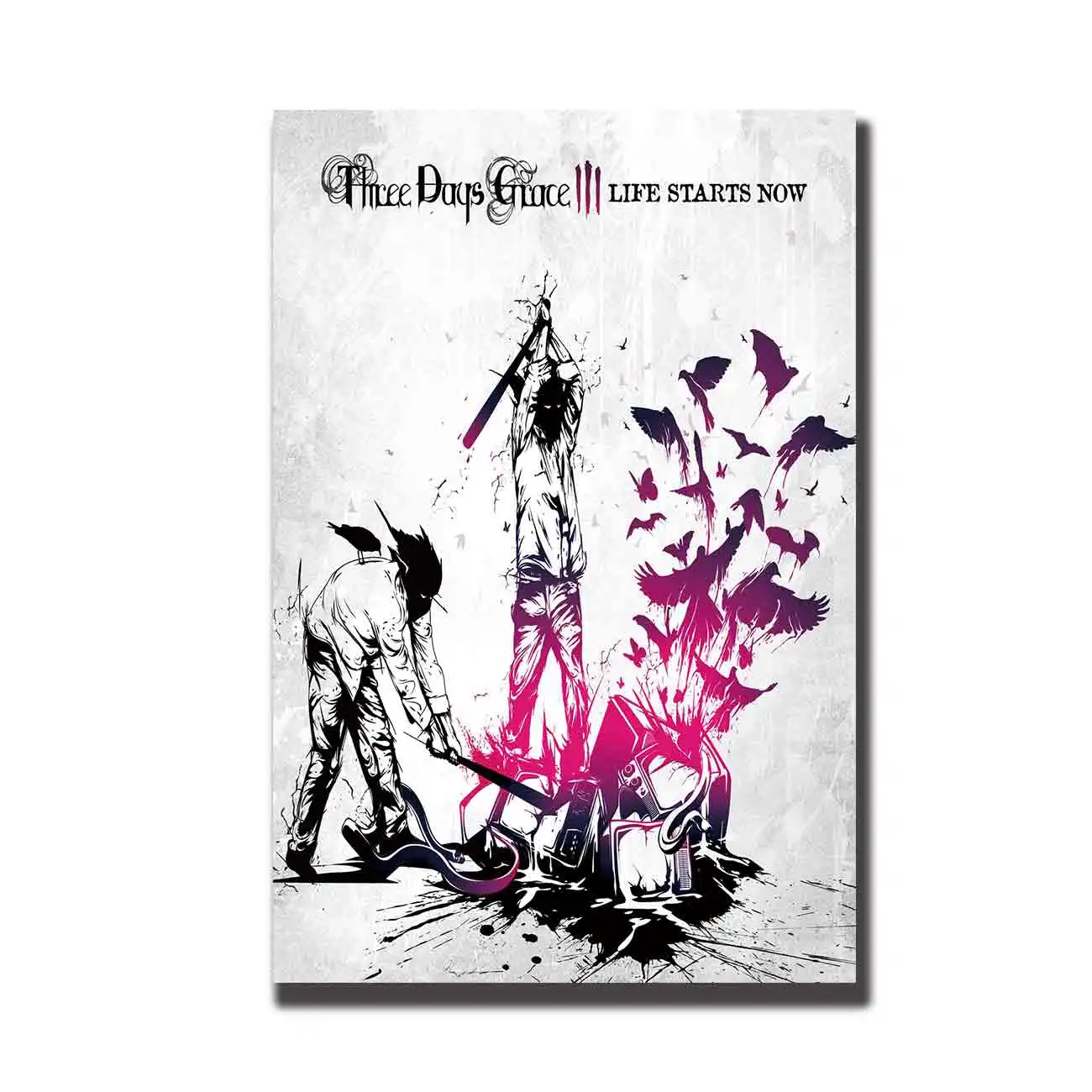 

Art Posters Wall Canvas Three Days Grace Canadian Rock Band painting Decor 12x18 24x36 27x40 pictures living room
